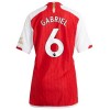 Camisolas Arsenal 2023-24 Gabriel 6 Mulher 1º Equipamento Principal Manga Curta